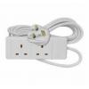 2 Gang 2M Extension Lead 13Amp White