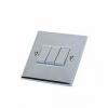 Three Gang Two Way Switch White and Chrome DSL303