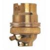 Dencon Brass Threaded BC Type Lamp Holder With Earth 217NB