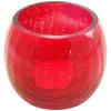 Salco Sparkle and Shimmer Glass Decorative Tealight Holder Red 7cm x 9cm 637-383