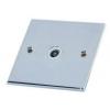 Select Ric Polished Chrome 1Gang TV Socket With White Insert - DSL333