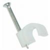 Round Cable Clips White 4mm 100Pk BB2940