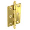 Securit One Pair Double Steel Washered Hinges With Finials Polished Brass 100mm S4135