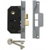 Union Enamel Two Lever Rebated Mortice Lock With Two Keys Silver 66mm Y2242-SE-2.50