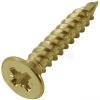 Electro Brass Woodscrews 8" x1" Pack of 200 Electro Brass Woodscrews 8" x1" Pack of 200
