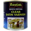 Rustins Quick Drying Satin Finish Clear Acrylic Varnish 1Ltr AVSC1000