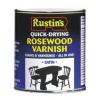 Rustins Quick Dry Varnish Satin Antique Pine 500ml VSAP500 | Low Odour | Long-lasting Protection to All Interior Wood