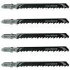 Dewalt HCS Wood Cutting Jigsaw Blades Carbon Black 4mm x 75mm Pack of 5 DT2166