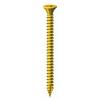 Top Cross Recess Woodscrews Brass 7-Inch x 1-Inch 2Pk 00071CBW