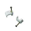 StarPack Cable Clip Flat T and E For Cooker Cables White And Silver 6mm 50Pk 72077