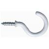 25mm/1"  White Plastic Coated Cup Hooks Pack of 100