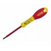 Stanley FatMax Flared Tip Screwdriver Black 4mm x 100mm 0-65-016 | Chrome Vanadium Steel Bar Shaft | Soft-grip Handle