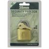 Amtech Security Padlock with Three Keys Brass 38mm XXSEL02 | 5mm Hardened Steel Shackle | Corrosion Resistant Brass Plated Body | Durable Brass Barrel