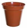 Whitefurze Garden Plant Saucer Pot Terracotta 12.7cm Pack of 5 G04016 | Sturdy Plastic | With Draining Holes