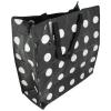 Sifcon Black/White Spotty Shopper Bag With Zip BA0219 Sifcon Black/White Spotty Shopper Bag With Zip BA0219