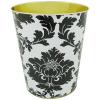 Sifcon Black & White Damask Steel Waste Bin H25cm Sifcon Black & White Damask Steel Waste Bin H25cm