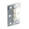 Securit Self Coloured Stainless Steel Butt Hinges Metallic Silver 75mm 1 Pair S4315 