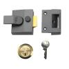 Yale Manual Deadlocking Front Door Night Latch With Two Keys Brass Plated 40mm B-85-BLX-PB-4