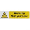Mind Your Head Warning Sign 50mm x 200mm Mind Your Head Warning Sign 50mm x 200mm