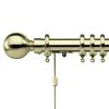 Polaris Corded Curtain Pole 375cm Burnished Brass