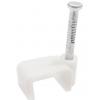 Bulk Hardware Flat Twin and Earth Cable Clips White 1.0mm 30817 