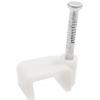 Bulk Hardware Flat Twin and Earth Cable Clips White 1.0mm 30817 