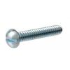 Bulk Hardware Zinc Plated Stainless Steel Round Head Woodscrew Metallic Silver 2.5-Inch x 3/16-Inch 32050 