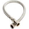 Oracstar Flexible Tap Connector With ISO Valve Silver 15mm x 0.5-Inch PF97