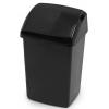 Whitefurze Plastic Swing Top Bin Black 30Ltr H10M46