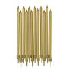Tala Tapered Candles with Holders Golden Pack of 12 13cm 14185