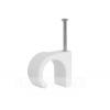 Bulk Hardware Round T and E Cable Clips White 10mm 15Pk EK187