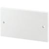 Red and Grey Electrical Two Gang Blanking Plate White 145mm x 86mm B29P