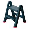 Curver Heavy Duty Premium Polypropylene Folding Step Stool Grey Black 49cm x 17cm x 63cm 155160