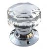 Securit Chrome and Glass Mortice Door Knobs 60mm 1 Pair S3290 
