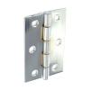 Securit One Pair Steel Butt Hinges Chrome Plated 100mm S4303