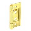 Securit One Pair Flush Hinges Brass Plated 40mm S4401