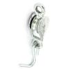 Securit Zinc Plated Galvanized Line Pulley Metallic Silver 32mm S5215 