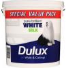 Dulux Vinyl Silk Brilliant White Paint 6Ltr 5092371