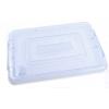 White Furze Small Storage Box Lid Clear Blue - 40cm x 29cm x 1cm