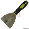 Amtech Stainless Steel Paint Scraper with Doft Grip Handle Black and Red 4-Inch G0675 | Anti-Rust Blade | Durable Striking Cap | Ideal for Paint and Wallpaper Removal