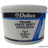 Dulux Trade Vinyl Matt emulsion Pure brilliant white 10 Litres for interior walls and ceilings