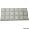 20mm White Square Self-Adhesive Rubber Pads Pack of 18
