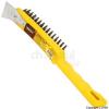 Blackspur Four Row Wire Brush Plastic Handle With Scraper Black WB144